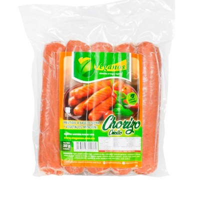 Chorizo Criollo Vegano, Carnes Vegetariana Vegana, Proteína Vegetal, Carnes Veganas